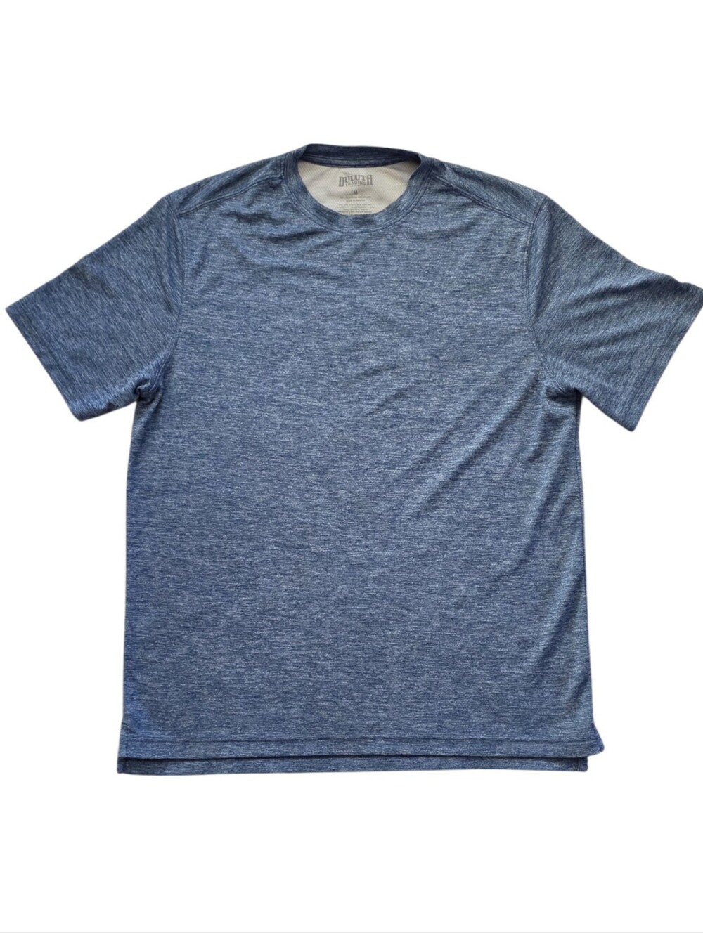 Duluth Trading Blue Heather Medium Performance Wicking Workout Outdoor Tee Shirt